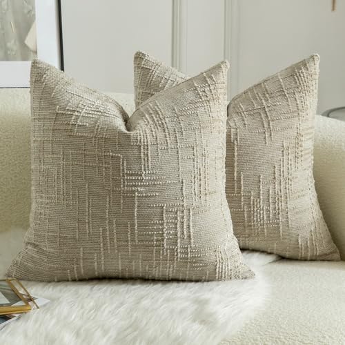 Mandioo 2er Set Chenille Kissenbezug Dekorativer Kissenbezüge Gemütlicher weichen Kissenhülle Sofakissen Dekokissen Couchkissen Zierkissenbezug Schlafzimmer Wohnzimmer 65x65 cm Khaki Mandioo 2er Set Chenille Kissenbezug Dekorativer Kissenbezüge Gemütlicher weichen Kissenhülle Sofakissen Dekokissen Couchkissen Zierkissenbezug Schlafzimmer Wohnzimmer 65x65 cm Khaki von Mandioo