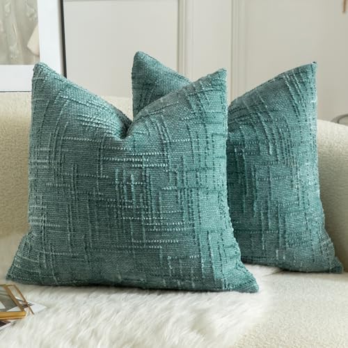 Mandioo 2er Set Chenille Kissenbezug Dekorativer Kissenbezüge Gemütlicher weichen Kissenhülle Sofakissen Dekokissen Couchkissen Zierkissenbezug Schlafzimmer Wohnzimmer 65x65 cm Teal Mandioo 2er Set Chenille Kissenbezug Dekorativer Kissenbezüge Gemütlicher weichen Kissenhülle Sofakissen Dekokissen Couchkissen Zierkissenbezug Schlafzimmer Wohnzimmer 65x65 cm Teal von Mandioo