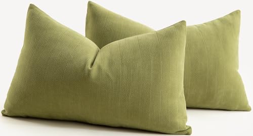 Mandioo 2er Set Kissenbezug 40x60 cm Olivgrün Chenille Kissenbezüge weich Gemütlich langlebig modern Zierkissenbezug Dekokissen Kissenhülle für Sofa Wohnzimmer Schlafzimmer Mandioo 2er Set Kissenbezug 40x60 cm Olivgrün Chenille Kissenbezüge weich Gemütlich langlebig modern Zierkissenbezug Dekokissen Kissenhülle für Sofa Wohnzimmer Schlafzimmer von Mandioo