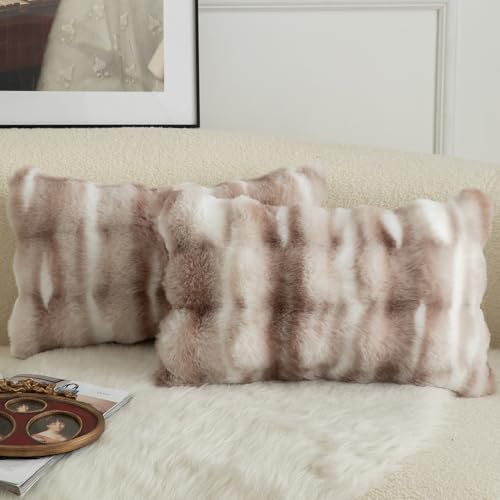 Mandioo 2er Set Luxus Dekorativ dicken Woll Kissenbezug Super Soft Wave Blase Plüschwolle werfen Kissenbezüge Zierkissenbezüge Sofakissen Schlafzimmer Kissenhülle für Sofa 30x50cm Weiße Taupe Mandioo 2er Set Luxus Dekorativ dicken Woll Kissenbezug Super Soft Wave Blase Plüschwolle werfen Kissenbezüge Zierkissenbezüge Sofakissen Schlafzimmer Kissenhülle für Sofa 30x50cm Weiße Taupe von Mandioo