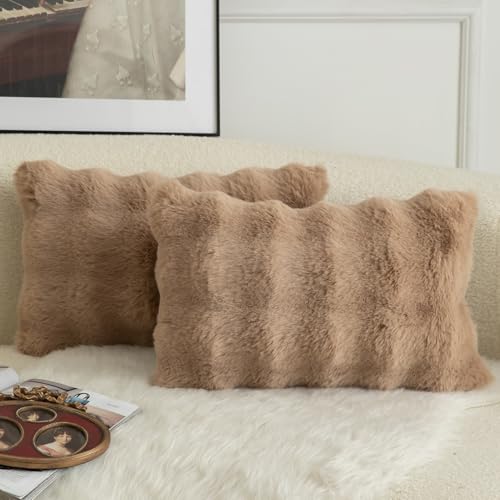 Mandioo 2er Set Luxus Dekorativ dicken Woll Kissenbezug Super Soft Wave Blase Plüschwolle werfen Kissenbezüge Zierkissenbezüge Sofakissen Schlafzimmer Kissenhülle für Sofa 40x80cm Kamel Mandioo 2er Set Luxus Dekorativ dicken Woll Kissenbezug Super Soft Wave Blase Plüschwolle werfen Kissenbezüge Zierkissenbezüge Sofakissen Schlafzimmer Kissenhülle für Sofa 40x80cm Kamel von Mandioo