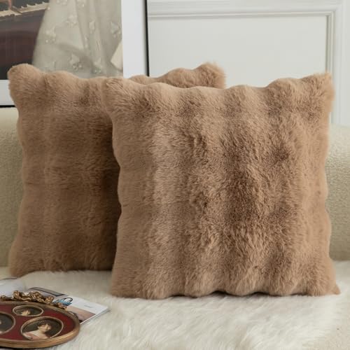 Mandioo 2er Set Luxus Dekorativ dicken Woll Kissenbezug Super Soft Wave Blase Plüschwolle werfen Kissenbezüge Zierkissenbezüge Sofakissen Schlafzimmer Kissenhülle für Sofa 65x65cm Kamel Mandioo 2er Set Luxus Dekorativ dicken Woll Kissenbezug Super Soft Wave Blase Plüschwolle werfen Kissenbezüge Zierkissenbezüge Sofakissen Schlafzimmer Kissenhülle für Sofa 65x65cm Kamel von Mandioo