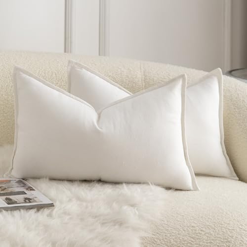 Mandioo 2er Set neutralen Baumwolle Kissenbezug 30x50cm Dekorative Kissenbezüge Dekokissen Boho Sofakissen Dekokissen Kissenhülle für Sofa Couch Wohnzimmer Schlafzimmer Cremeweiß Mandioo 2er Set neutralen Baumwolle Kissenbezug 30x50cm Dekorative Kissenbezüge Dekokissen Boho Sofakissen Dekokissen Kissenhülle für Sofa Couch Wohnzimmer Schlafzimmer Cremeweiß von Mandioo