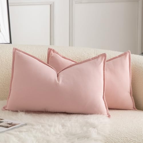 Mandioo 2er Set neutralen Baumwolle Kissenbezug 40x80cm Dekorative Kissenbezüge Dekokissen Boho Sofakissen Dekokissen Kissenhülle für Sofa Couch Wohnzimmer Schlafzimmer Rosa Mandioo 2er Set neutralen Baumwolle Kissenbezug 40x80cm Dekorative Kissenbezüge Dekokissen Boho Sofakissen Dekokissen Kissenhülle für Sofa Couch Wohnzimmer Schlafzimmer Rosa von Mandioo