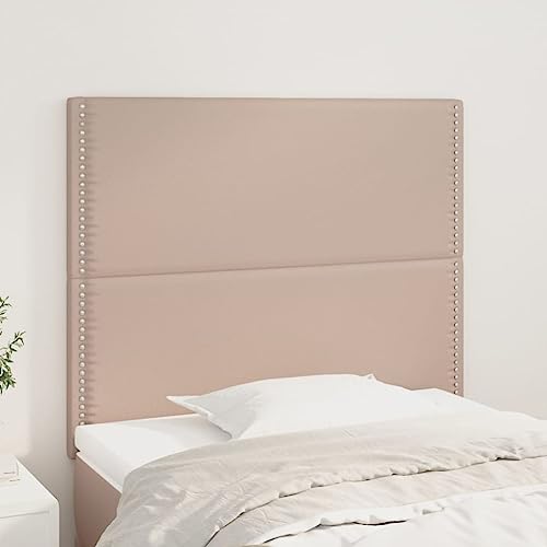 2 STK. Kopfteile Cappuccino-Braun 90x5x78/88 cm Kunstleder, höhenverstellbar mit Holzbeinen, Elegante Nieten für Schlafzimmer, langlebig und schmutzabweisend 2 STK. Kopfteile Cappuccino-Braun 90x5x78/88 cm Kunstleder, höhenverstellbar mit Holzbeinen, Elegante Nieten für Schlafzimmer, langlebig und schmutzabweisend von Mandloder