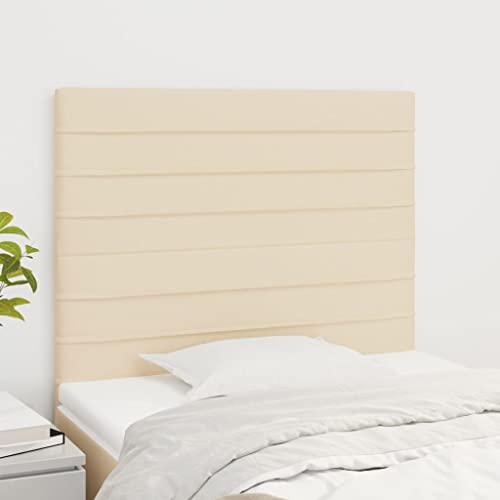 2 STK. Kopfteile Creme, 80x5x78/88 cm, Stoff, Höhenverstellbar, Robuste Holzbeine für Bett, Schlafzimmer Wandpolster Set 2 STK. Kopfteile Creme, 80x5x78/88 cm, Stoff, Höhenverstellbar, Robuste Holzbeine für Bett, Schlafzimmer Wandpolster Set von Mandloder