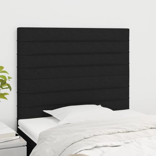 2 STK. Kopfteile Schwarz, 80x5x78/88 cm, verstellbar, atmungsaktiver Stoff, Robustes Holz, langlebige Wandpaneele, Bettrückenpolster 2 STK. Kopfteile Schwarz, 80x5x78/88 cm, verstellbar, atmungsaktiver Stoff, Robustes Holz, langlebige Wandpaneele, Bettrückenpolster von Mandloder