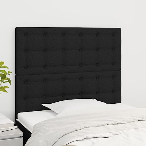 2 STK. Kopfteile Schwarz 80x5x78/88 cm, Stoff, höhenverstellbares Bett Kopfteil für Schlafzimmer, Stabiler Wandschutz Rückenpolster, modernes Design, robust 2 STK. Kopfteile Schwarz 80x5x78/88 cm, Stoff, höhenverstellbares Bett Kopfteil für Schlafzimmer, Stabiler Wandschutz Rückenpolster, modernes Design, robust von Mandloder