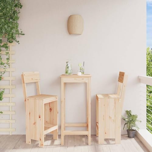 2er Set Barhocker Massivholz Kiefer unbehandelt, 40x48,5x115,5 cm Outdoor Gartenmöbel Stühle mit 75 cm Sitzhöhe, Hochlehner für Terrasse, Balkon – robuste 2er Set Barhocker Massivholz Kiefer unbehandelt, 40x48,5x115,5 cm Outdoor Gartenmöbel Stühle mit 75 cm Sitzhöhe, Hochlehner für Terrasse, Balkon – robuste von Mandloder