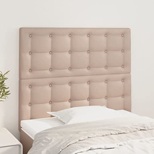2er Set Kopfteile Cappuccino-Braun aus Kunstleder, 80x5x78/88 cm, Höhenverstellbar für Bettrahmen, Robustes Rückenpolster für Schlafzimmer 2er Set Kopfteile Cappuccino-Braun aus Kunstleder, 80x5x78/88 cm, Höhenverstellbar für Bettrahmen, Robustes Rückenpolster für Schlafzimmer von Mandloder