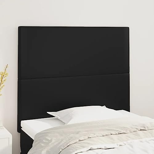 2er Set Kopfteile Schwarz Kunstleder für Bett, 90x5x78/88 cm, Höhenverstellbar, Stilvolle Wandpaneele für Schlafzimmer, Robuste Holzbeine, Einfache Montage 2er Set Kopfteile Schwarz Kunstleder für Bett, 90x5x78/88 cm, Höhenverstellbar, Stilvolle Wandpaneele für Schlafzimmer, Robuste Holzbeine, Einfache Montage von Mandloder