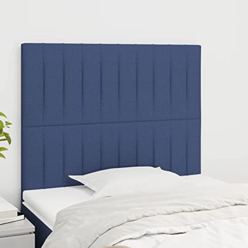 2er Set Kopfteile für Bett, Blau Stoff 100x5x78/88 cm, Höhenverstellbare Wandpaneele für Schlafzimmer, Robuste Polsterung aus Polyester und Massivholz, Optimaler Rückenschutz beim Lesen 2er Set Kopfteile für Bett, Blau Stoff 100x5x78/88 cm, Höhenverstellbare Wandpaneele für Schlafzimmer, Robuste Polsterung aus Polyester und Massivholz, Optimaler Rückenschutz beim Lesen von Mandloder