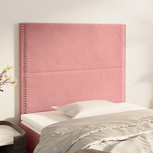 2er-Set Samt Kopfteile Rosa, 80x5x78/88 cm, Höhenverstellbar, Weich Gepolstert, Elegantes Design für Schlafzimmer, Robuste Lärchenholzbeine, Klassische Wandpaneele 2er-Set Samt Kopfteile Rosa, 80x5x78/88 cm, Höhenverstellbar, Weich Gepolstert, Elegantes Design für Schlafzimmer, Robuste Lärchenholzbeine, Klassische Wandpaneele von Mandloder