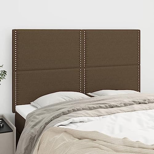 4 Stück Kopfteile Dunkelbraun Stoff, Höhenverstellbare Wandpaneele für Komfort im Schlafzimmer, 72x5x78/88 cm Rückenpolster, Langlebiges Headboard Set 4 Stück Kopfteile Dunkelbraun Stoff, Höhenverstellbare Wandpaneele für Komfort im Schlafzimmer, 72x5x78/88 cm Rückenpolster, Langlebiges Headboard Set von Mandloder