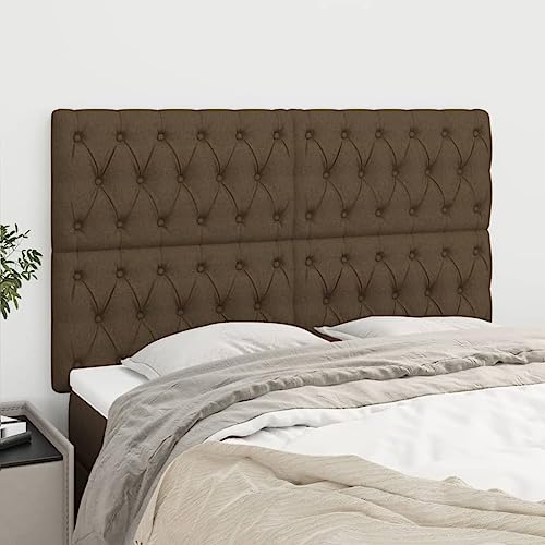 4er Set Dunkelbraun Stoff Kopfteil, Höhenverstellbar 72x7x78/88 cm für Schlafzimmer, Atmungsaktive Wandpaneele aus Lärchenholz 4er Set Dunkelbraun Stoff Kopfteil, Höhenverstellbar 72x7x78/88 cm für Schlafzimmer, Atmungsaktive Wandpaneele aus Lärchenholz von Mandloder