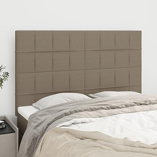 4er-Set Höhenverstellbare Kopfteile, Taupe Stoff, 72x5x78/88 cm, Stabile Holzbeine, Atmungsaktives Material für Schlafzimmer Betten, Komfortables Rückenpolster 4er-Set Höhenverstellbare Kopfteile, Taupe Stoff, 72x5x78/88 cm, Stabile Holzbeine, Atmungsaktives Material für Schlafzimmer Betten, Komfortables Rückenpolster von Mandloder