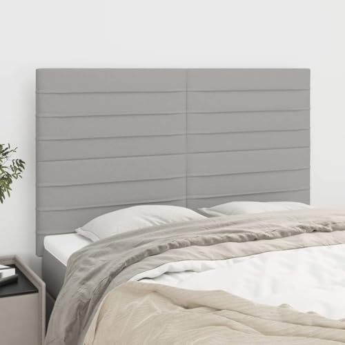 4er-Set Kopfteile Hellgrau, 72x5x78/88 cm, Höhenverstellbar aus Stoff, Robuste Holzbeine für Bett und Schlafzimmer, Atmungsaktiv und Langlebig 4er-Set Kopfteile Hellgrau, 72x5x78/88 cm, Höhenverstellbar aus Stoff, Robuste Holzbeine für Bett und Schlafzimmer, Atmungsaktiv und Langlebig von Mandloder