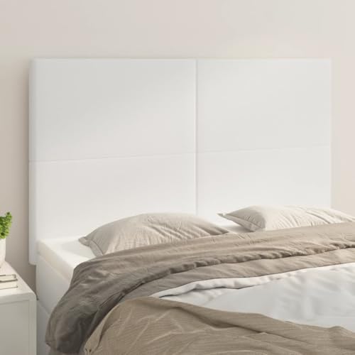 4er-Set Kopfteile Weiß, 72x5x78/88 cm, Höhenverstellbar, Robustes Kunstleder für Einzelbetten, Stilvolles Design Schlafzimmer Möbel 4er-Set Kopfteile Weiß, 72x5x78/88 cm, Höhenverstellbar, Robustes Kunstleder für Einzelbetten, Stilvolles Design Schlafzimmer Möbel von Mandloder