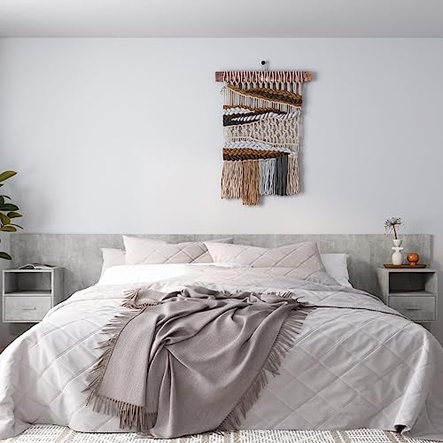 Bettkopfteil mit Nachttischen, Betongrau Holzwerkstoff, Wandmontage, 240x80 cm, Robustes Design für Schlafzimmer, inklusive 2 Nachttische Bettkopfteil mit Nachttischen, Betongrau Holzwerkstoff, Wandmontage, 240x80 cm, Robustes Design für Schlafzimmer, inklusive 2 Nachttische von Mandloder