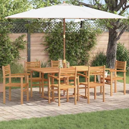 Garten Stapelstühle 6er-Set Braun aus Massivholz Teak, stapelbar & wetterfest, vielseitige Gartenmöbel für Terrasse & Outdoor, Bequeme Stühle Garten Stapelstühle 6er-Set Braun aus Massivholz Teak, stapelbar & wetterfest, vielseitige Gartenmöbel für Terrasse & Outdoor, Bequeme Stühle von Mandloder