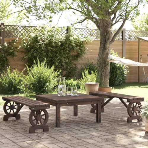 Gartenbänke Massivholz Tanne 2er Set, Robuste Outdoor Gartenmöbel für Garten Terrasse Balkon, Wetterfeste Sitzbank Stühle mit Armlehnen, 115cm Breit, bis 110kg Traglast pro Sitz. Gartenbänke Massivholz Tanne 2er Set, Robuste Outdoor Gartenmöbel für Garten Terrasse Balkon, Wetterfeste Sitzbank Stühle mit Armlehnen, 115cm Breit, bis 110kg Traglast pro Sitz. von Mandloder