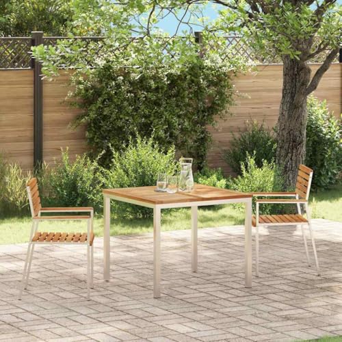Gartenstuhl 2er Set Braun 56x54,5x87cm aus Massivholz Teak, stabile Outdoor Gartenmöbel mit Armlehnen, für Terrasse & Balkon Gartenstuhl 2er Set Braun 56x54,5x87cm aus Massivholz Teak, stabile Outdoor Gartenmöbel mit Armlehnen, für Terrasse & Balkon von Mandloder