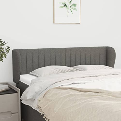 Höhenverstellbares Kopfteil mit Ohren, dunkelgrau, aus strapazierfähigem Stoff, 147x23x78/88 cm, für Schlafzimmerbetten, robust und langlebig Höhenverstellbares Kopfteil mit Ohren, dunkelgrau, aus strapazierfähigem Stoff, 147x23x78/88 cm, für Schlafzimmerbetten, robust und langlebig von Mandloder