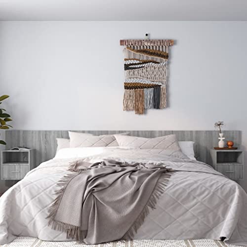 Kopfteil mit Nachttischen Grau Sonoma Holzwerkstoff, 240x80 cm Bett-Rückenpolster für Wandmontage, Robustes Wandpaneele Set Kopfteil mit Nachttischen Grau Sonoma Holzwerkstoff, 240x80 cm Bett-Rückenpolster für Wandmontage, Robustes Wandpaneele Set von Mandloder