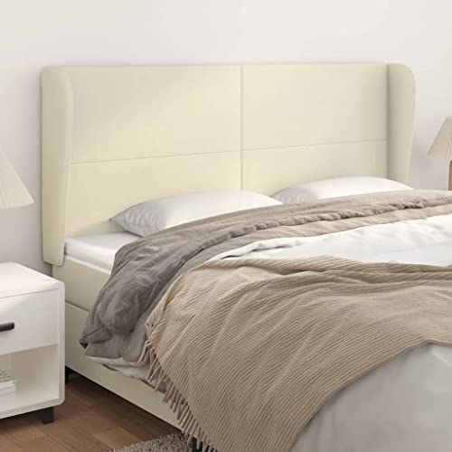 Kopfteil mit Ohren, Creme, 183x23x118/128 cm, Höhenverstellbar, Robustes Kunstleder, Schlafzimmer, Elegantes Design Kopfteil mit Ohren, Creme, 183x23x118/128 cm, Höhenverstellbar, Robustes Kunstleder, Schlafzimmer, Elegantes Design von Mandloder