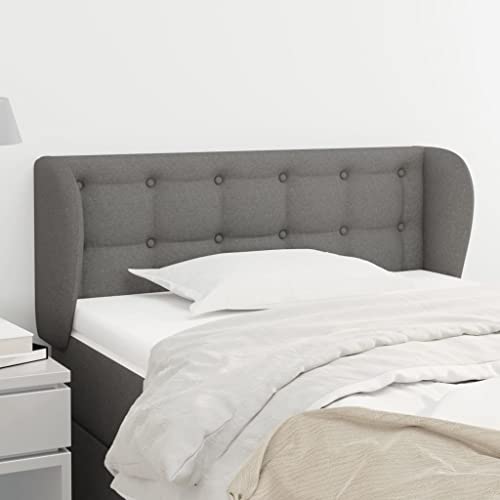 Kopfteil mit Ohren Dunkelgrau 93x23x78/88 cm, Stoffbezug, verstellbares Bett-Kopfteil, langlebiges Headboard für Schlafzimmer Komfort und Unterstützung Kopfteil mit Ohren Dunkelgrau 93x23x78/88 cm, Stoffbezug, verstellbares Bett-Kopfteil, langlebiges Headboard für Schlafzimmer Komfort und Unterstützung von Mandloder