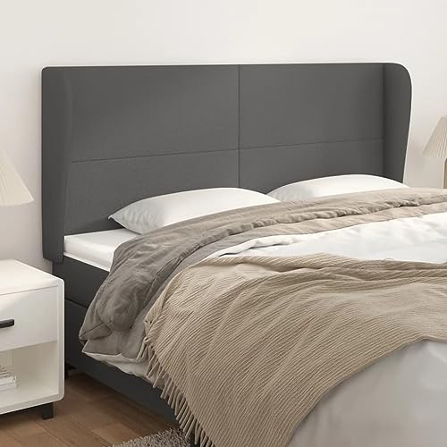 Kopfteil mit Ohren Grau 183x23x118/128 cm Kunstleder, Höhenverstellbares Bett-Kopfteil für Schlafzimmer, Robuste Holzbeine, Schmutzabweisend, Luxuriöser Look Kopfteil mit Ohren Grau 183x23x118/128 cm Kunstleder, Höhenverstellbares Bett-Kopfteil für Schlafzimmer, Robuste Holzbeine, Schmutzabweisend, Luxuriöser Look von Mandloder