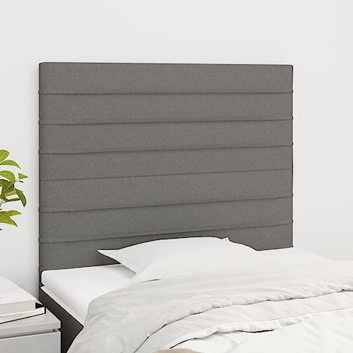 Mandloder 2 STK. Kopfteile Dunkelgrau 100x5x78/88 cm, Stoffbezug, Höhenverstellbar, Robuste Holzbeine für Bettgestelle, Atmungsaktiv, Klassisches Design Schlafzimmer Mandloder 2 STK. Kopfteile Dunkelgrau 100x5x78/88 cm, Stoffbezug, Höhenverstellbar, Robuste Holzbeine für Bettgestelle, Atmungsaktiv, Klassisches Design Schlafzimmer von Mandloder