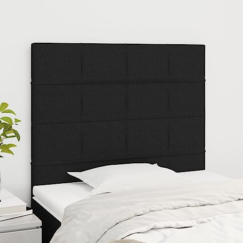 Mandloder 2 STK. Kopfteile Schwarz 90x5x78/88 cm, Stoffbezug, verstellbar, robuste Holzbeine, ideal für Schlafzimmer, bequemes Rückenpolster Mandloder 2 STK. Kopfteile Schwarz 90x5x78/88 cm, Stoffbezug, verstellbar, robuste Holzbeine, ideal für Schlafzimmer, bequemes Rückenpolster von Mandloder