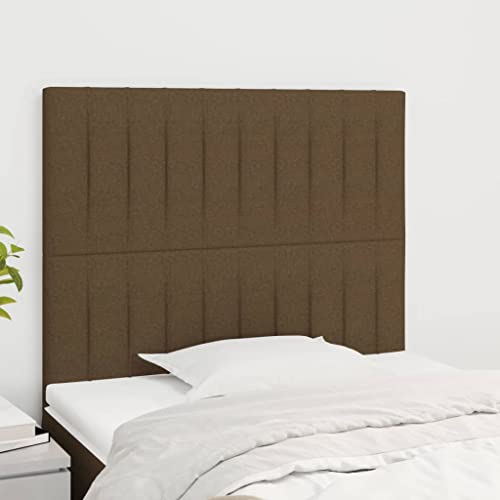Mandloder 2X Kopfteil Dunkelbraun Stoff, 100x5x78/88 cm, Höhenverstellbar, Robuste Holzbeine, Atmungsaktiv, Klassisches Design für Schlafzimmer Bett Mandloder 2X Kopfteil Dunkelbraun Stoff, 100x5x78/88 cm, Höhenverstellbar, Robuste Holzbeine, Atmungsaktiv, Klassisches Design für Schlafzimmer Bett von Mandloder