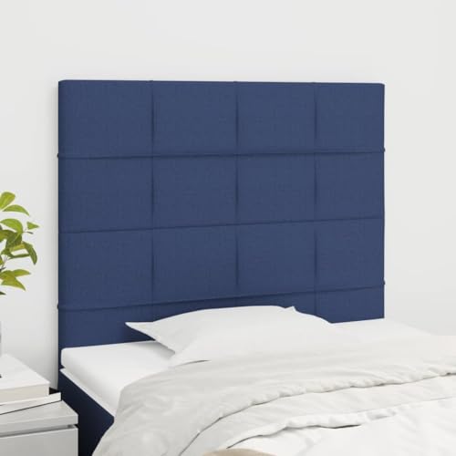 Mandloder 2er Set Kopfteile Blau, 80x5x78/88 cm, Höhenverstellbar, Atmungsaktiver Stoff, Robuste Holzbeine, Ideal für Schlafzimmer Mandloder 2er Set Kopfteile Blau, 80x5x78/88 cm, Höhenverstellbar, Atmungsaktiver Stoff, Robuste Holzbeine, Ideal für Schlafzimmer von Mandloder