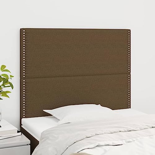 Mandloder 2er-Set Kopfteile Dunkelbraun, Stoff, 80x5x78/88 cm, verstellbare Höhe, Elegantes Polster-Wandkissen für Schlafzimmer, robuste Holzbeine Mandloder 2er-Set Kopfteile Dunkelbraun, Stoff, 80x5x78/88 cm, verstellbare Höhe, Elegantes Polster-Wandkissen für Schlafzimmer, robuste Holzbeine von Mandloder