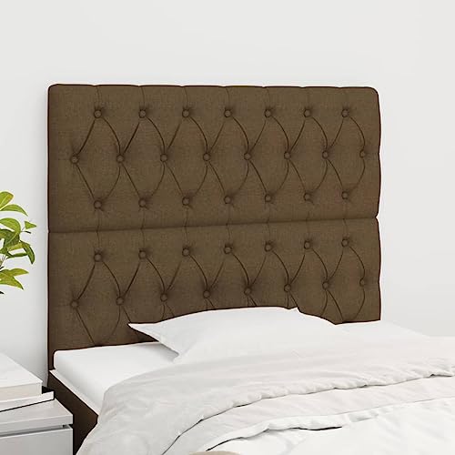Mandloder 2er-Set Kopfteile Dunkelbraun 90x7x78/88 cm Stoff, Höhenverstellbar für Einzelbetten, Robuste Holzbeine, Ideales Polster für Komfort im Schlafzimmer Mandloder 2er-Set Kopfteile Dunkelbraun 90x7x78/88 cm Stoff, Höhenverstellbar für Einzelbetten, Robuste Holzbeine, Ideales Polster für Komfort im Schlafzimmer von Mandloder