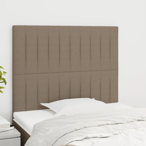 Mandloder 2er Set Kopfteile Taupe Stoff 100x5x78/88 cm, Höhenverstellbar mit Holzbeinen, Klassisches Design für Schlafzimmer Bettgestell Mandloder 2er Set Kopfteile Taupe Stoff 100x5x78/88 cm, Höhenverstellbar mit Holzbeinen, Klassisches Design für Schlafzimmer Bettgestell von Mandloder