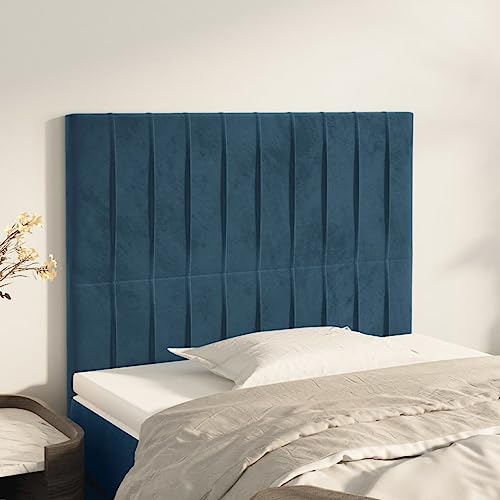 Mandloder 2er-Set Samt Kopfteile Dunkelblau für Bettgestell, 90x5x78/88 cm, Höhenverstellbar, Weich Gepolstert, Robuste Holzbeine, Komfortable Unterstützung zum Lesen im Schlafzimmer Mandloder 2er-Set Samt Kopfteile Dunkelblau für Bettgestell, 90x5x78/88 cm, Höhenverstellbar, Weich Gepolstert, Robuste Holzbeine, Komfortable Unterstützung zum Lesen im Schlafzimmer von Mandloder