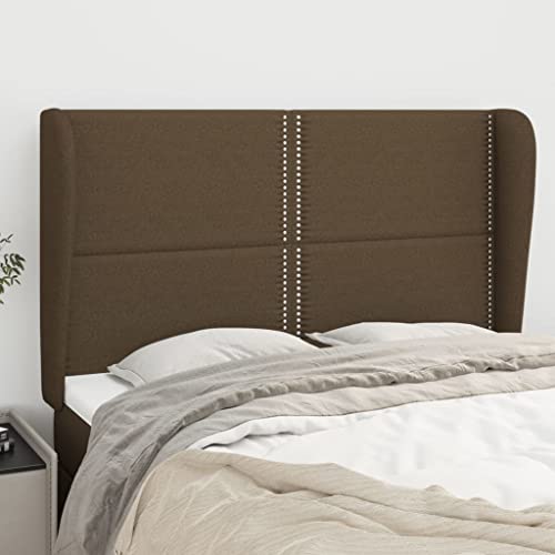 Mandloder Dunkelbraunes Kopfteil mit Ohren, 147x23x118/128 cm, strapazierfähiger Stoff, höhenverstellbar, Robustes Holz, für Bett und Schlafzimmer Mandloder Dunkelbraunes Kopfteil mit Ohren, 147x23x118/128 cm, strapazierfähiger Stoff, höhenverstellbar, Robustes Holz, für Bett und Schlafzimmer von Mandloder