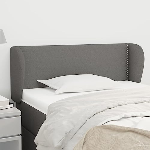 Mandloder Dunkelgraues Kopfteil mit Ohren, 103x23x78/88 cm, Stoffbezug, verstellbar, für Schlafzimmer, robuste Holzbeine, Elegantes Design Mandloder Dunkelgraues Kopfteil mit Ohren, 103x23x78/88 cm, Stoffbezug, verstellbar, für Schlafzimmer, robuste Holzbeine, Elegantes Design von Mandloder