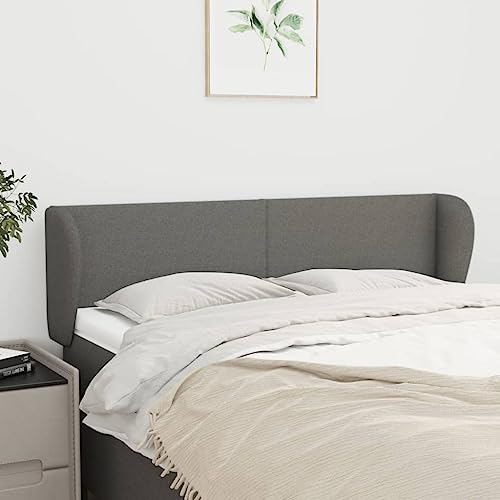 Mandloder Dunkelgraues Kopfteil mit Ohren, 147x23x78/88 cm, Höhenverstellbar, Robustes Stoffmaterial, Klassisches Design für Schlafzimmer, Massives Holzgestell für Betten Mandloder Dunkelgraues Kopfteil mit Ohren, 147x23x78/88 cm, Höhenverstellbar, Robustes Stoffmaterial, Klassisches Design für Schlafzimmer, Massives Holzgestell für Betten von Mandloder