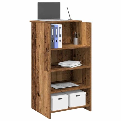 Mandloder Empfangstheke Altholz-Optik 55x50x103,5 cm Holzwerkstoff, robuster Schreibtisch für Büro, Hotel, Salon, mit Regal, vielseitige Kassentheke Mandloder Empfangstheke Altholz-Optik 55x50x103,5 cm Holzwerkstoff, robuster Schreibtisch für Büro, Hotel, Salon, mit Regal, vielseitige Kassentheke von Mandloder