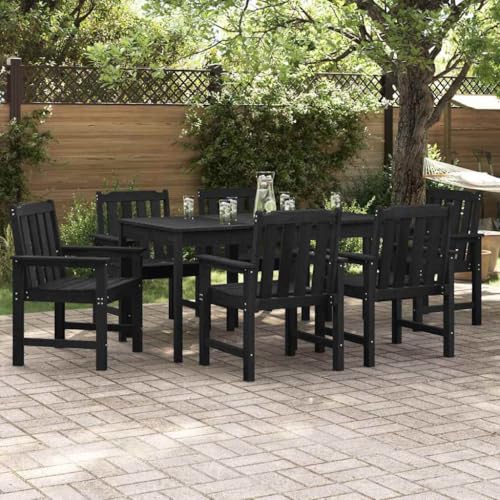 Mandloder Garten-Essstuhl Set 6er Schwarz, modernes Plastik Outdoor Design, 65,5 x 55,5 x 88 cm, wetterfest & pflegeleicht für Terrasse und Garten, stabile Esszimmerstühle Mandloder Garten-Essstuhl Set 6er Schwarz, modernes Plastik Outdoor Design, 65,5 x 55,5 x 88 cm, wetterfest & pflegeleicht für Terrasse und Garten, stabile Esszimmerstühle von Mandloder