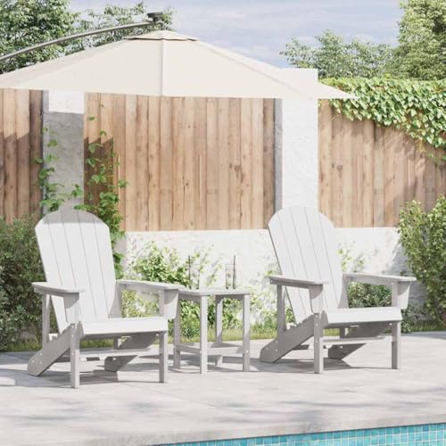 Mandloder Garten Lounge Möbel Set Weiß aus robustem Polyethylen, 2 Stühle 74x82x90cm, modernes Design für Terrasse & Outdoor, UV-beständig & wetterfest von Mandloder