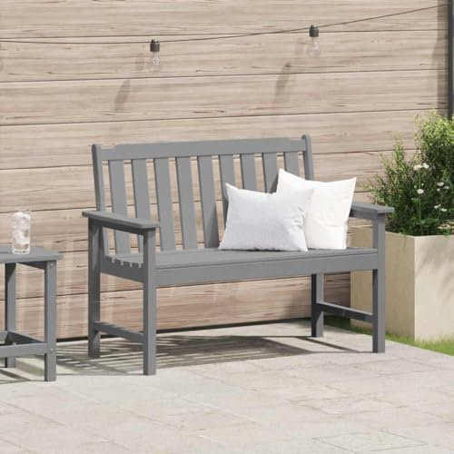 Mandloder Gartenbank Hellgrau 120x59x88cm, Robuste 2-Sitzer Outdoor Plastik Sitzbank mit Kissen, Wetterfestes Gartenmöbel Set für Terrasse & Balkon Mandloder Gartenbank Hellgrau 120x59x88cm, Robuste 2-Sitzer Outdoor Plastik Sitzbank mit Kissen, Wetterfestes Gartenmöbel Set für Terrasse & Balkon von Mandloder