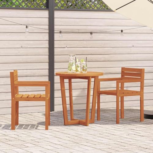 Mandloder Gartenstühle 2er-Set aus massivem Akazienholz, ölbehandelt, 50x53x80 cm, wetterfest für Garten, Terrasse & Outdoor-Bereich, ideal für Essgruppen von Mandloder