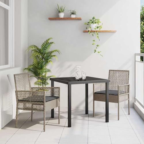 Mandloder Gartenstuhl 2er Set Grau, Poly-Rattan Stühle mit robustem Stahlrahmen für Outdoor Möbel, 53x60x85 cm, wetterfest & pflegeleicht, modernes Design für Terrasse & Balkon Mandloder Gartenstuhl 2er Set Grau, Poly-Rattan Stühle mit robustem Stahlrahmen für Outdoor Möbel, 53x60x85 cm, wetterfest & pflegeleicht, modernes Design für Terrasse & Balkon von Mandloder