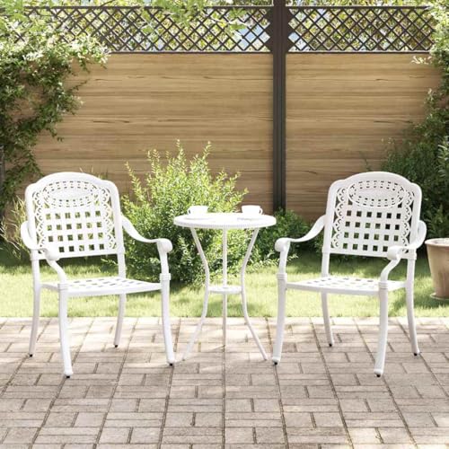 Mandloder Gartenstuhl 2er-Set Weiß, 55x56.5x91cm, robuster Aluminium Outdoor Stuhl für Garten, Terrasse und Balkon, wetterfest, Moderne Ästhetik Mandloder Gartenstuhl 2er-Set Weiß, 55x56.5x91cm, robuster Aluminium Outdoor Stuhl für Garten, Terrasse und Balkon, wetterfest, Moderne Ästhetik von Mandloder