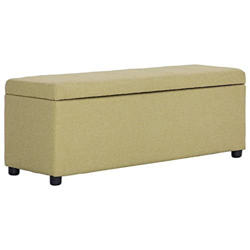 Mandloder Grüne Aufbewahrungsbank mit Staufach 116 cm, Bequeme Polyester Polsterung für Flur Eingangsbereich, vielseitige Sitzbank für Schlafzimmer Wohnzimmer von Mandloder